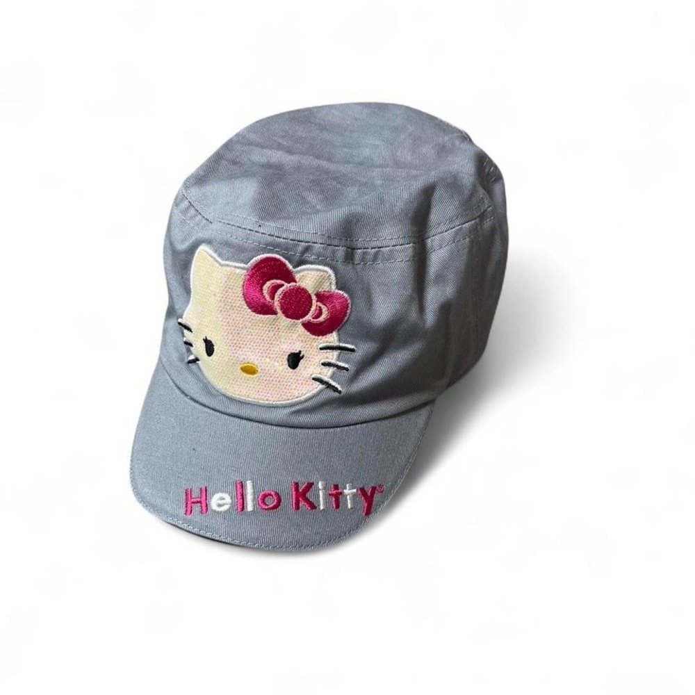 2012 grey Hello Kitty baseball cap with elastic back